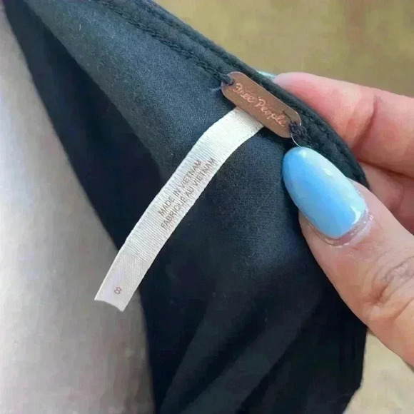 Free People Night Dreamer Twist Mini Skirt Black Size 8 - Picture 8 of 8